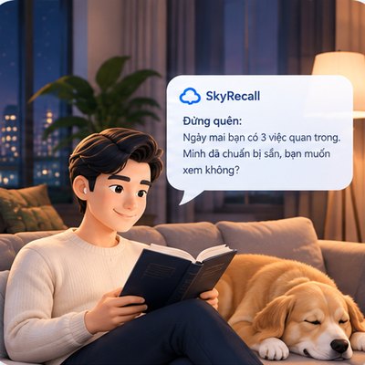Buổi tối ở nhà, trợ lý nhắc ba việc quan trọng của ngày mai